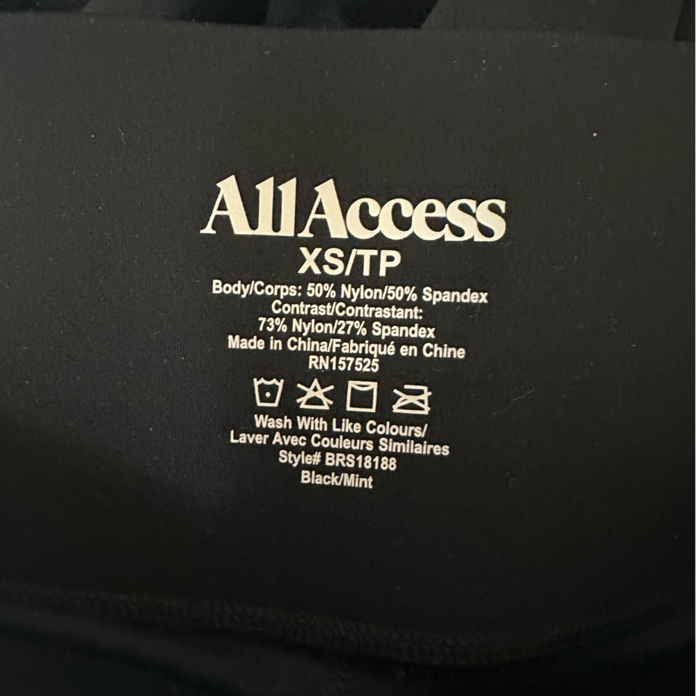 💜ALL ACCESS Black and Mint Leggings - Picture 6 of 9